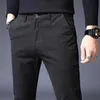 2021 hommes Stretch rayure pantalons décontractés hommes quatre saisons haute qualité affaires pantalon droit Harem Y0811