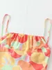 [Deat] zomer mode mouwloze sling trekkoord backless printing temperament dames tank tops 13Q434 210527