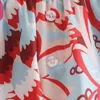 女性のファッション花柄プリントパッチワーク夏のスカートショートパンツフェムムシックな弾性ウエストリボンPantalone Cortos 210521