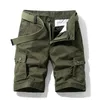 Men's 100% Military Cargo Shorts Spring Summer Men Casual Male Loose Breeches Bermuda Multi-Pocket Short Pants