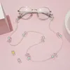 패션 컬러 사탕 구슬 안경 체인 코드 귀여운 크리스탈 활 체인 목 끈 선글라스 쥬얼리