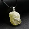 Nieregularny Naturalny Kryształ Kamień Posrebrzany Energia Wisiorek Naszyjniki z łańcuchem Dla Kobiet Dziewczyna Mody Sweter Biżuteria