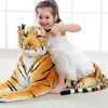 Simulazione Tigre Leopardo Pantera Peluche Animali di peluche morbidi Bambola bianca Bambini Regalo di compleanno per bambini 210728