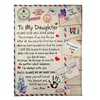 To My Daughter From Mom Envelope Fleece Blanket Customizable Patterns The Gift For Mothers Day A1 Blankets