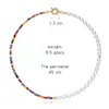 Cross-border bohemian style diy rice beads rudder fishing line necklace hand-woven clavicle chain female