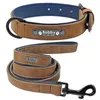 VIP LINK - Anpassade hundar Krålar Personlig Padded Collar Leather Dog Walking Leash För Små Medium Stora hundar 210712