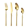 Dinkware Ensembles Cutlery Set Tools Gold Vaisselle Tools Couteau Cuan Cuisine Cuisine complète Cuisine Accessoires Noël 2022