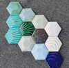 Hexagon Handmade Płytki Mozaika Płytka Hotelowa Restauracja Tło Wall Cegła Zielona Shell Cegły