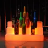 Casier à vin de table LED rechargeable à changement de couleur 3 niveaux étagère de bar porte-bouteilles support de gloire présentoir étagères à alcool 258N