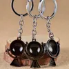 Keychains Women Globe Shaped Pendant Car Key Ring Business Men Practial Couple Gift Jewelry K1810