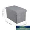 Foldable Storage Ottoman with Folding Chest Storage Box Linen Fabric Ottomans Bench Foot Rest for Bedroom Living Room (Grey) Factory price expert design Quality