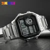 Skmei高級ステルス鋼バンドビンメン時計カウントダウン防水時計ファッションクリエイティブデジタル腕時計クロックX0524