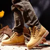 Designer- Yellow Cat Läder Ankel Timber Casual land Work Boots Vattentät Bot Herr Vinterskor Stor storlek