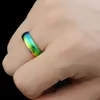 Bandringar män kvinnor regnbåge färgglad ring rund engagemang bröllop rostfritt stål ringar trendiga band lesbiska gay par ringar smycken G230213