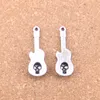 75pcs Antique Silver Bronze Plated guitar skull Charms Pendant DIY Necklace Bracelet Bangle Findings 32*11mm