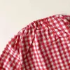 Fashion Toddler Girls Set Baby Clothing Plaid Full Sleeve Shirt and Bloomer 2 pcs Cloting s Boys Clothes 210521