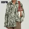 IEFB мужская одежда весна с длинным рукавом рубашка корейский стиль дизайн свободно персонализированные печать негабаритных рубашек галстук 9Y7455 210524