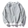 FGKKKS Trend Merk Mannen Streep Sweatshirt Tops Heren Mode Wild Comfortabele Hoodies O-hals Casual Sweatshirts 210720