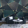 Custom 3D Photo Wallpaper Creative Golden Abstract Geometric Lines Mural Modern Study Room Living Room TV Background Home Decor