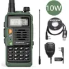 Walkie Talkie Green Baofeng UV-S9 زائد 10 واط شاحن USB قوي 50km اليد المحمولة مع UHF VHF المزدوج باند هام uv-5r راديو