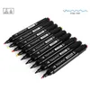 30406080168 COLORI MANGA Schizzo Schizzo alcol Feelp Dual Brush Pen Art School Drawing Set 2110254739404