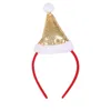 Party Favor 4 SZTUK Adorable Christmas Design Pałąk Glitter Cekiny Zespoły Włosów Kapelusz Hoops Headdress Favors Supplies