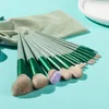Pennelli per trucco 13 pezzi Siji Green Fix Brush Pack Set Portable Blending Make Up Beauty Tool Ombretto Blush Loose Powder8309051