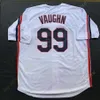 99 Ricky Vaughn Jersey White Turn Back 1995 كحلي كنزة صوفية أحمر رمادي كريم مقاس S-3XL