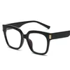 黒コンピュータメガネフレーム女性男性抗青いライトブロッキング眼鏡偽の正方形の眼鏡古典的な光学アイウェアサングラス
