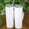 20oz Blank sublimering Tumblers Totalt Rikt Non Tapered Alla Straights White Sublimations Skinny Tumbler för värmepressutskrift