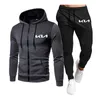 Jogging Vêtements Printemps Automne Casual Hommes Mode Vestes Costume Kia Car Logo Imprimer Sport Gradient Hommes Zipper Veste + Pantalon 2 pièces Ensemble