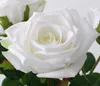 Mångfärgad fuktgivande ros blomma singel stam bra kvalitet konstgjorda blommor för bröllop dekorationer sn2555