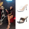 9cm Women Summer Office Shoes Plus Size Sandals High Heels Pumps PVC dress Shoe Woman Gladiator Cross-tied Sandalias