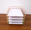 A4 book Desk document magazine Drawer Organizers sorting rack can stack sorting and storage basket Nordic iron metal