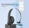 Bluetooth Wireless Headset V5.0 With Micphone Hands-Free Call Earphones Charging Base For Center Office Skype Truck Driver