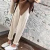 Mozuleva 겨울 두꺼운 여성 하렘 바지 캐주얼 Drawstring 트위스트 니트 바지 Femme 세련된 따뜻한 여성 스웨터 바지 2021 Q0801