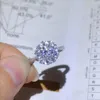 Moissanite, design de mode en argent 925, couleur de feu forte, diamant, pierre 1ct de haute dureté