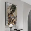 Pittura diamante quadrato pieno Immagini di donna nera africana per ricamo diamante rotondo mosaico Adesivi murali ragazza africana decor98053413524