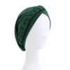 Vêtements ethniques Solide Couleur Bohème Twist Braid Turban Chapeau Chapeaux All-Match National Islamiqueurban Musulman Foulard Hijabs Pour Woma