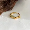 Anneaux de mariage Monlansher taille 7 géométrique nœud papillon anneau ouvert délicat acier inoxydable pour les femmes Vintage chic bijoux 2021