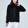 Damesjassen Rits Winter Kleding 2021 Solid Fleece Warme Jas Voor Dames Pluche Koreaanse Stijl Dame Vrouwelijke Mode Katoen Top