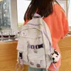Ryggsäck flicka vattentät nylon kawaii kvinnor högskole skolväska kvinnlig student söt bärbar dator mode bok cool trendig