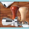 TAMPERS COFFEEWARE Kök, matsal Hemträdgård 51/53/58mm kalibrerat tryckskamning kaffepulver hammare med 304 rostfritt stål bas