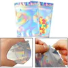 100pcs lot Aluminum Foil Zipper Bag Resealable Plastic Retail Packaging Bags Holographic Smell Proof Package Pouch for Food Storage