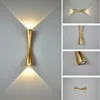 Topoch Creative Wall Lamp Interior Decoration Långhorn upp och ner LED SCONCE LIGHT 24/35CM 2x5W 100-240V utomhusväggbricka Belysning Vattentät IP65