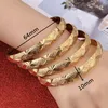 Bangle 10mm Bangles For Women Gold Plated Jewelry Dubai African Jewelries Cuff Bracelets Ethiopian Luxury Designer Hand Chain