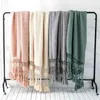 REGINA Brand Tassel Hollow-out Bed Flag Runner Fluffy Weighted Chunky Knit Throw Blanket Home Decorative Sofa Cover Blankets 210317