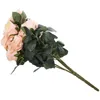 Blumenstrauß 10 kopf künstliche seide tuch rose hochzeit braut blume home party dekor leichte pfirsich dekorative blumen kränzen