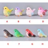 Cartoon Mini Bird Miniature Parrot figur Trädgårdsskötsel växt harts hantverk prydnadsgåva kakti saftig krukut dekor tillbehör fairy trädgård dh8777