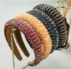 24 colors high-end ladies sponge headband simple wide-sided fashion handmade beaded net red temperament headbands Korean hair accessories